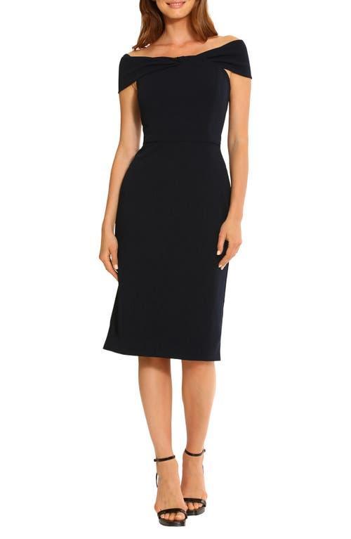 Maggy London Off the Shoulder Sheath Cocktail Dress Product Image