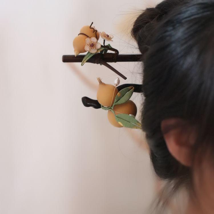 Gourd Wooden Hair Stick (Various Designs) Product Image