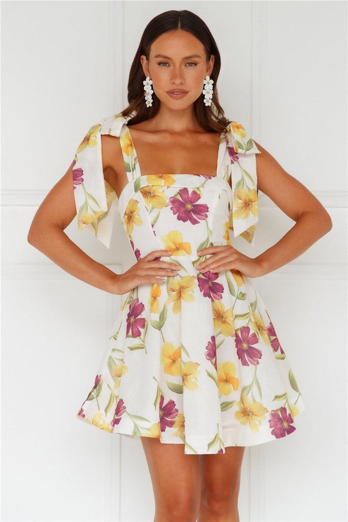 Floral Horizon Mini Dress Purple Product Image