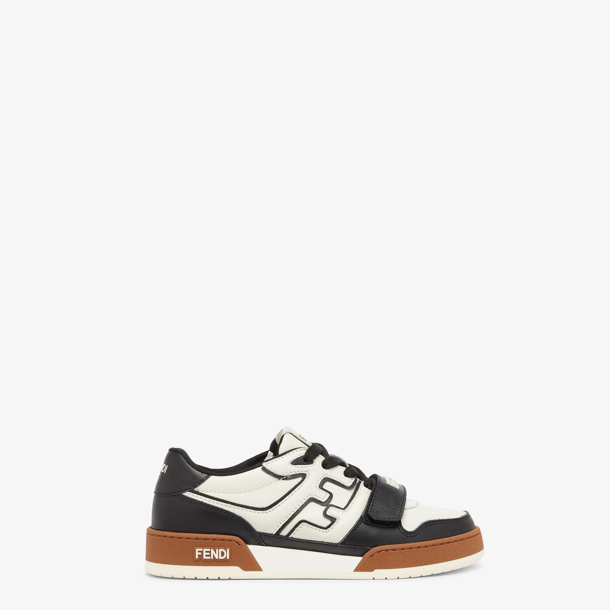 Fendi MatchBlack leather low-tops Product Image