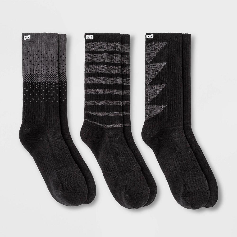 Pair of Thieves Mens Crew Socks 3pk - Black 6-12 Product Image