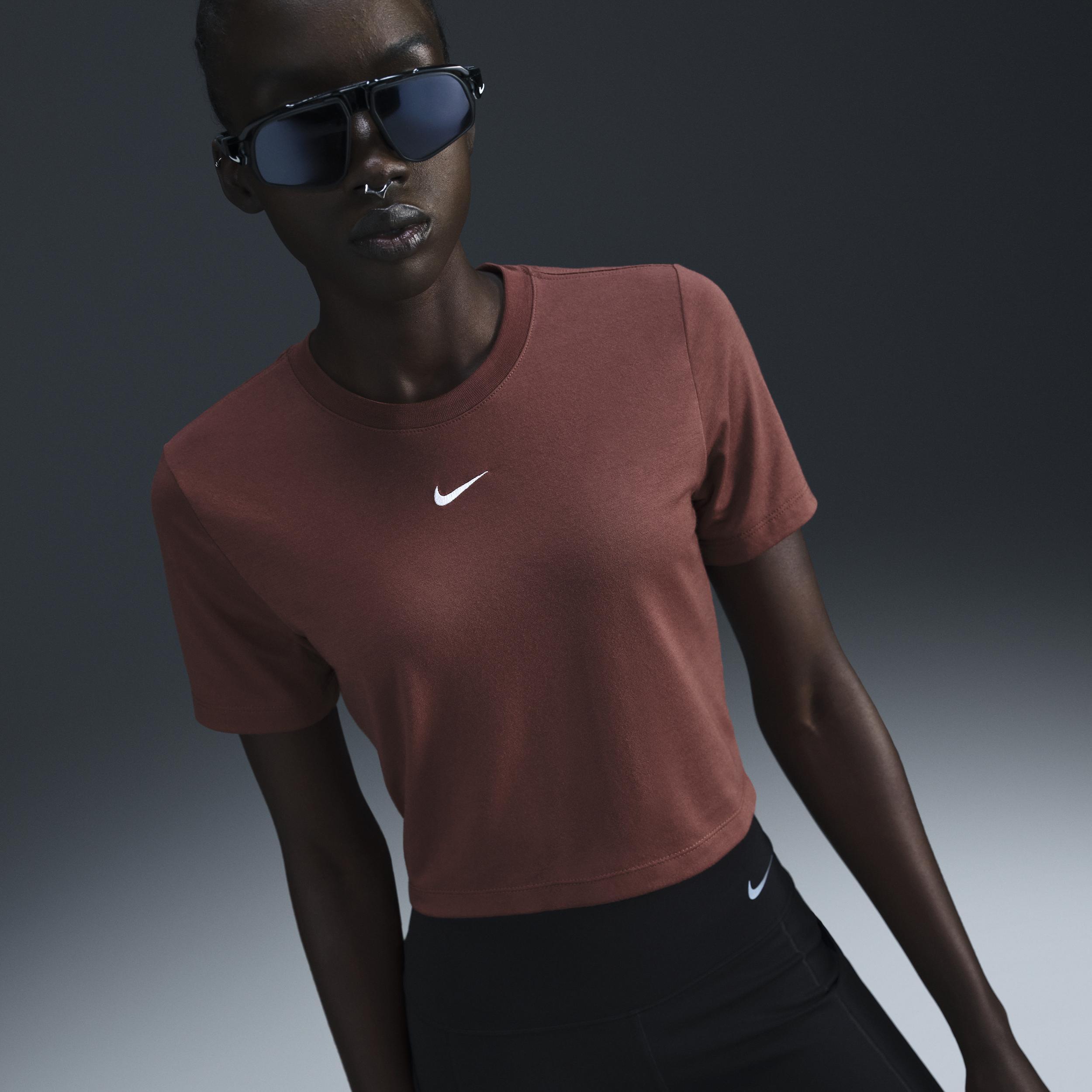 Womens Nike Sportswear Essential Slim Cropped T-Shirt Product Image