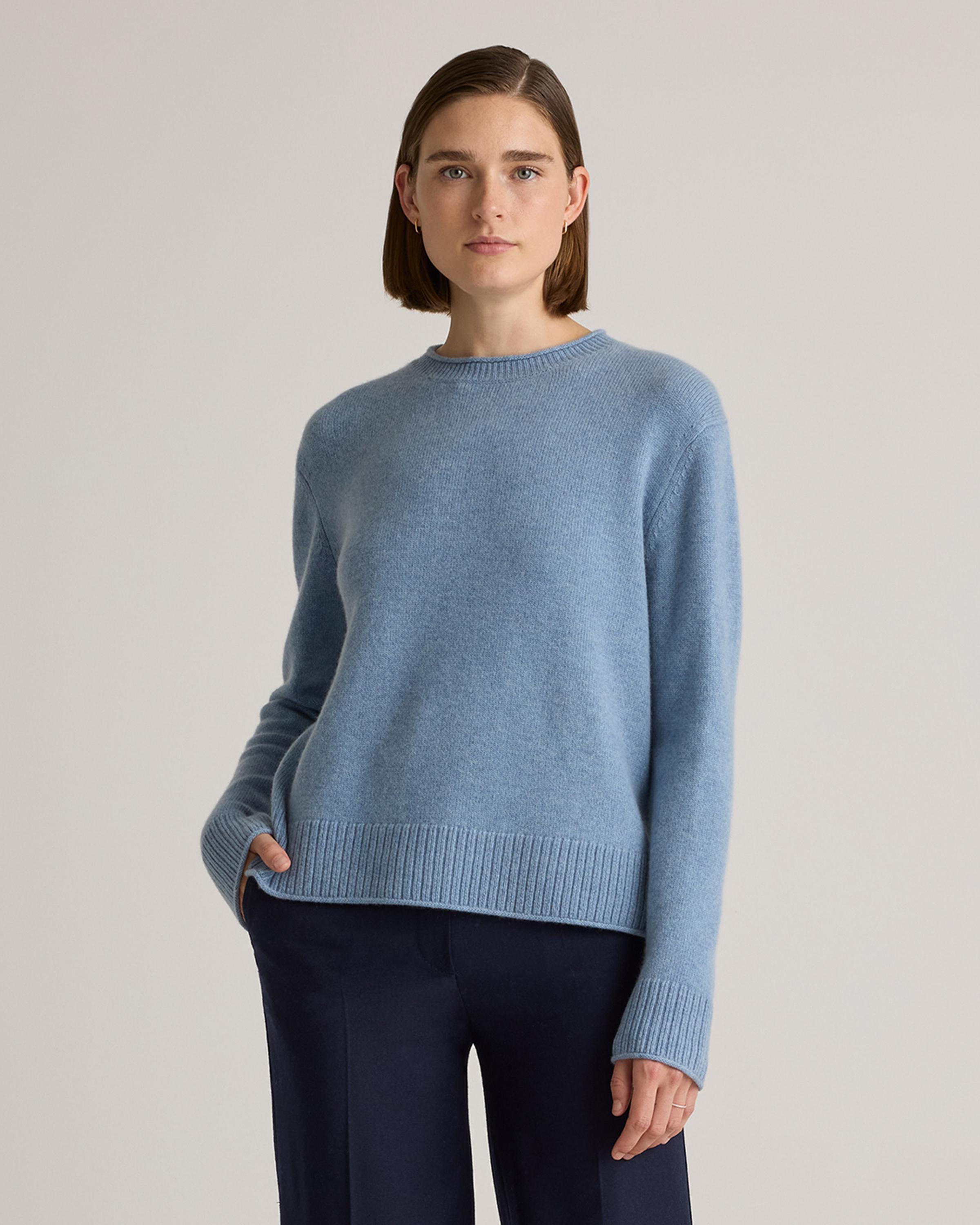 Mongolian Cashmere Boxy Crewneck Sweater Product Image