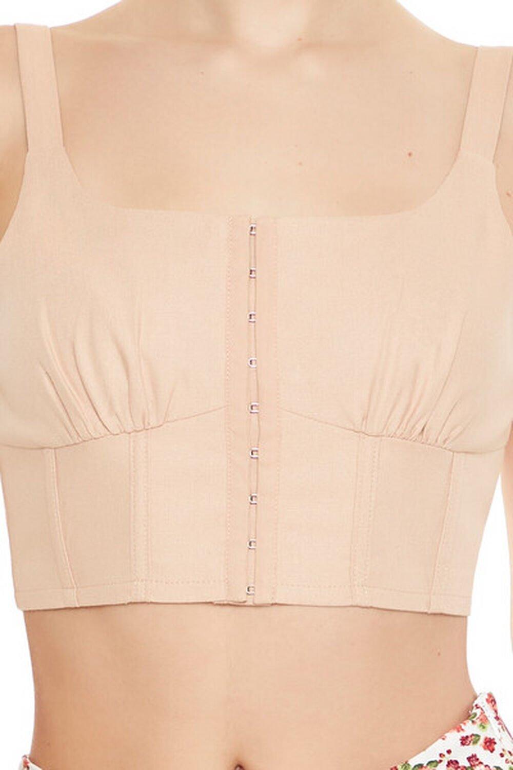 Hook-&-Eye Corset Crop Top | Forever 21 Product Image