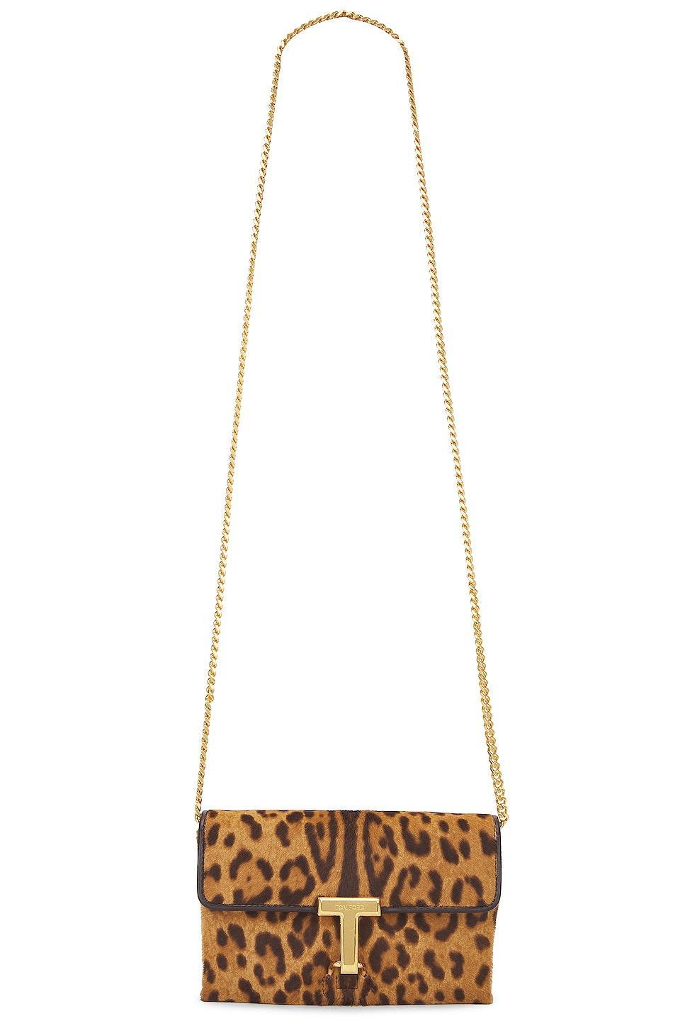 TOM FORD Leopard Print Monarch Mini Bag in Brown Product Image