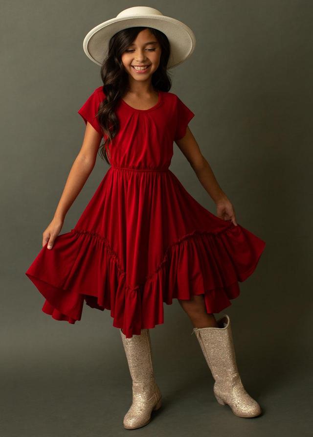 Adrianna Dress in Crimson Product Image