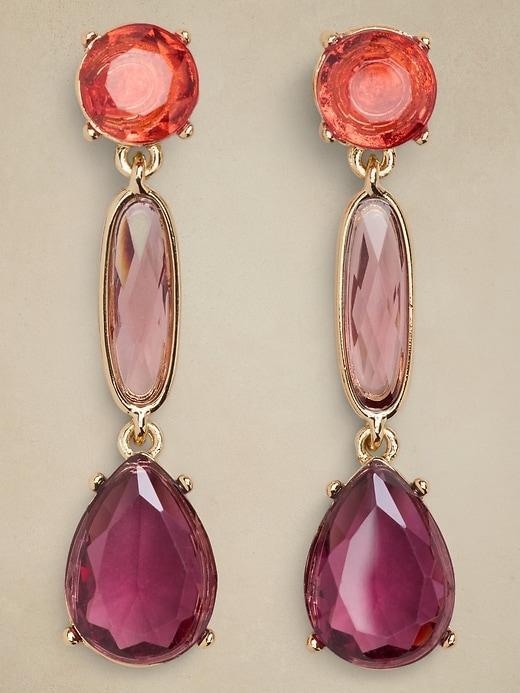 Tonal Glass Drop Earrings Product Image