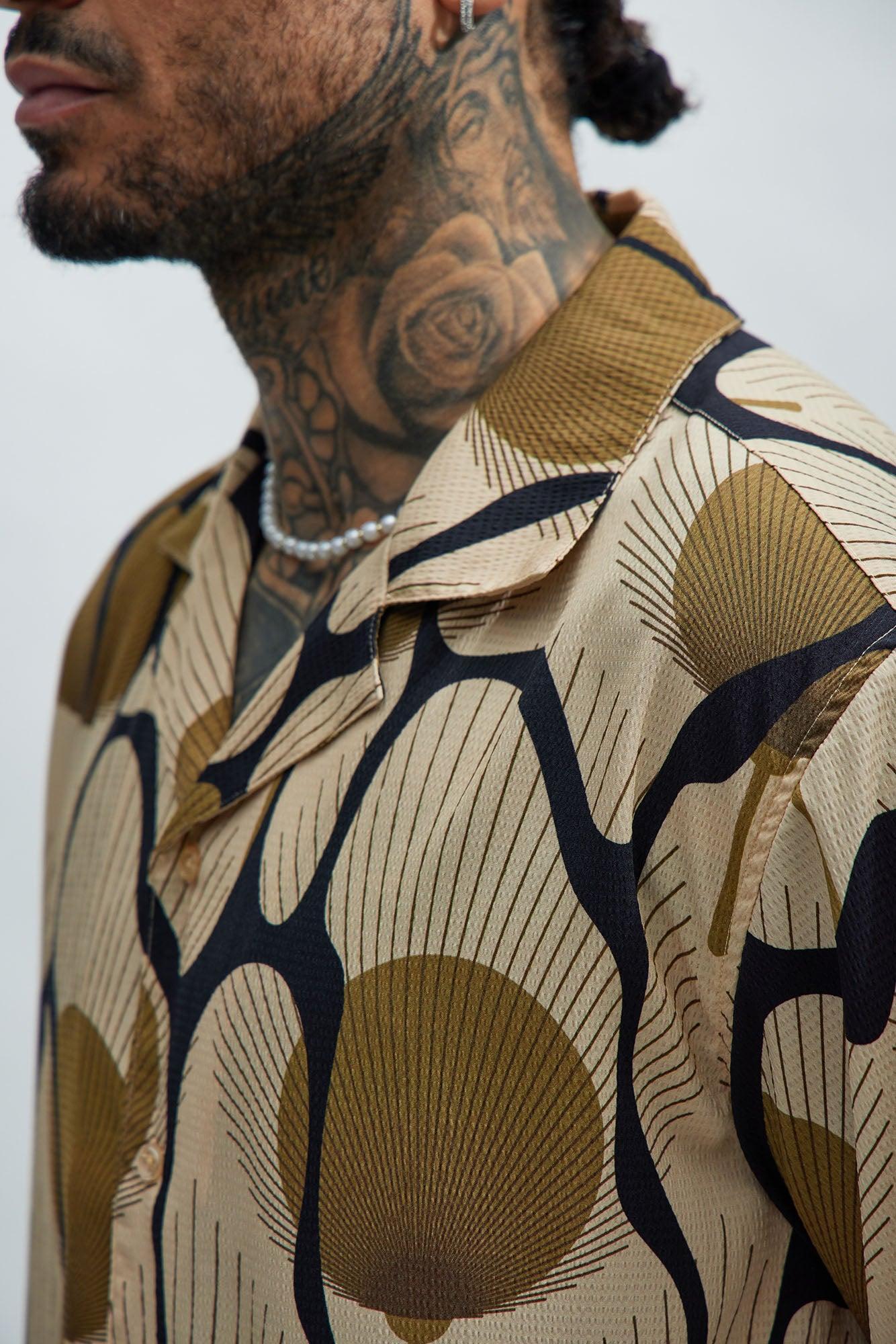 Sahara Textured Shirt - Tan/Multi Product Image