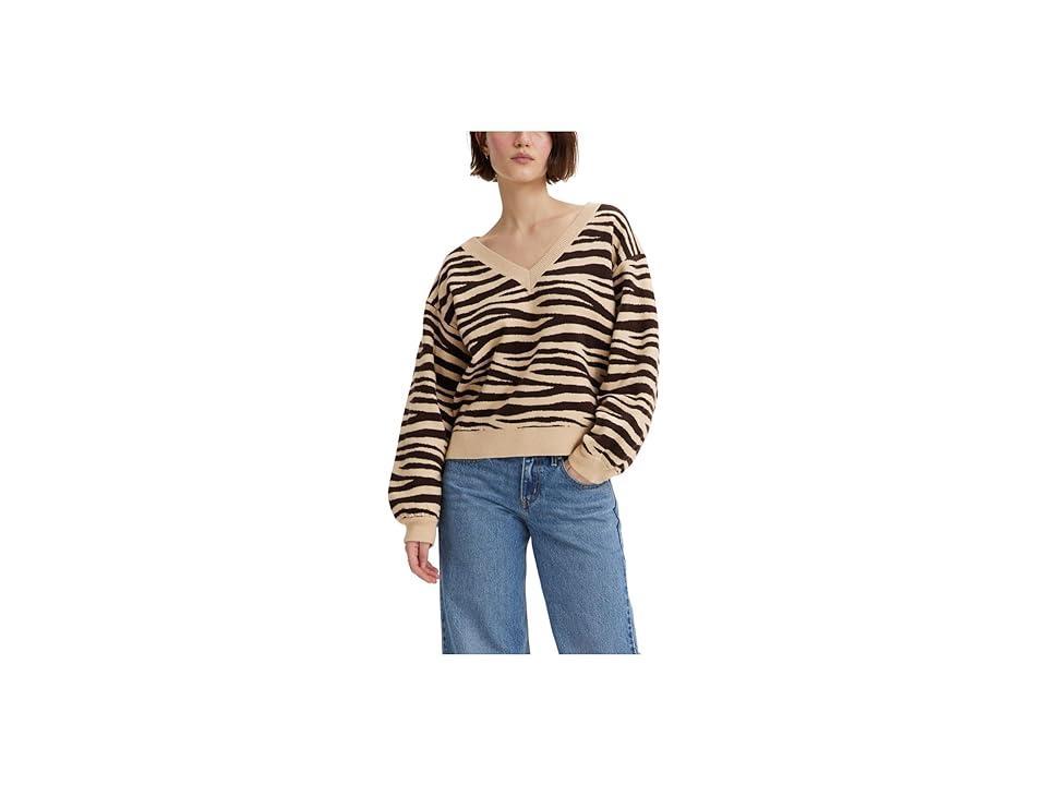 Levi's(r) Womens Flower Sweater (Wavy Zebra Marzipan) Women's Clothing product image