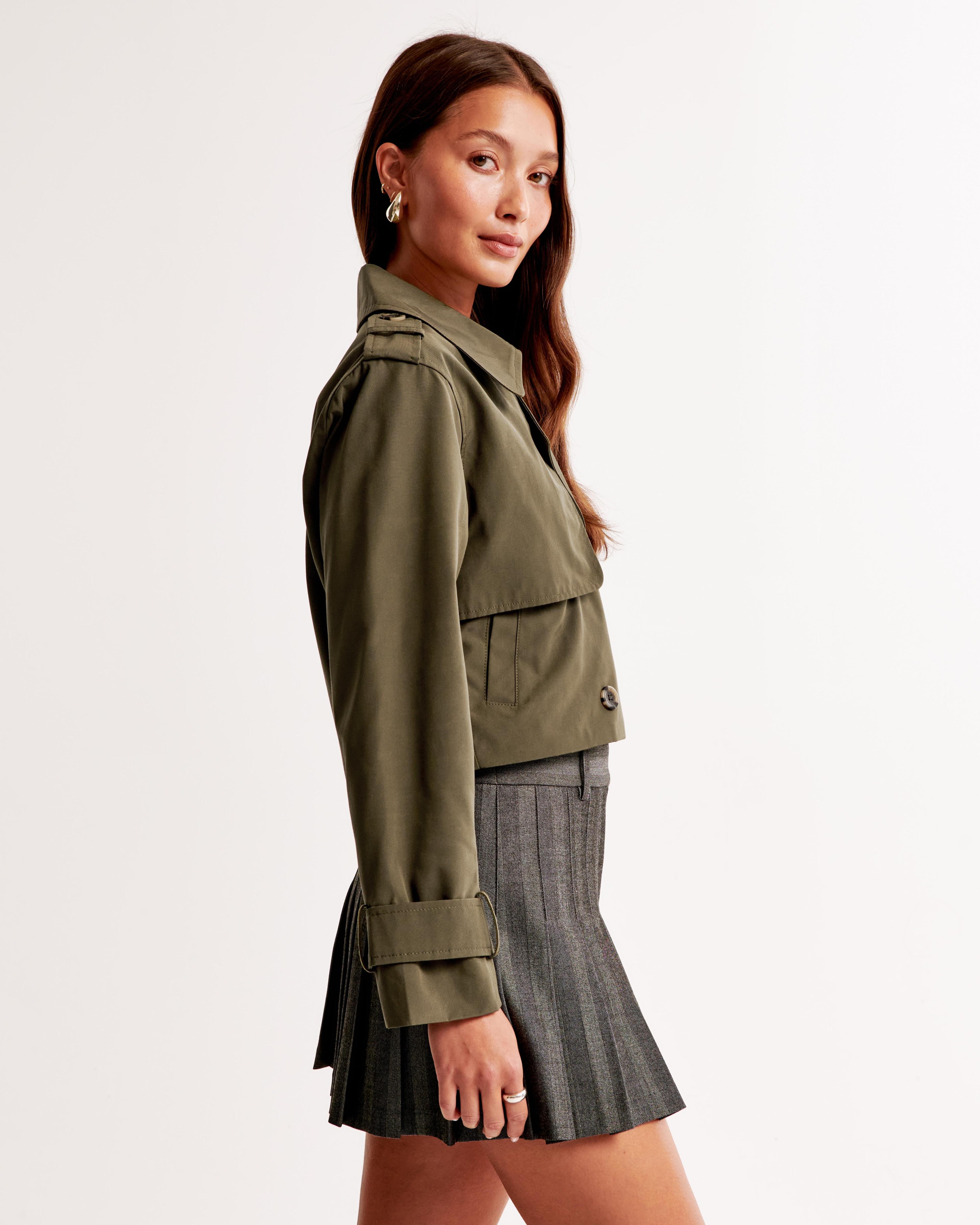 Cropped Trench Coat Product Image