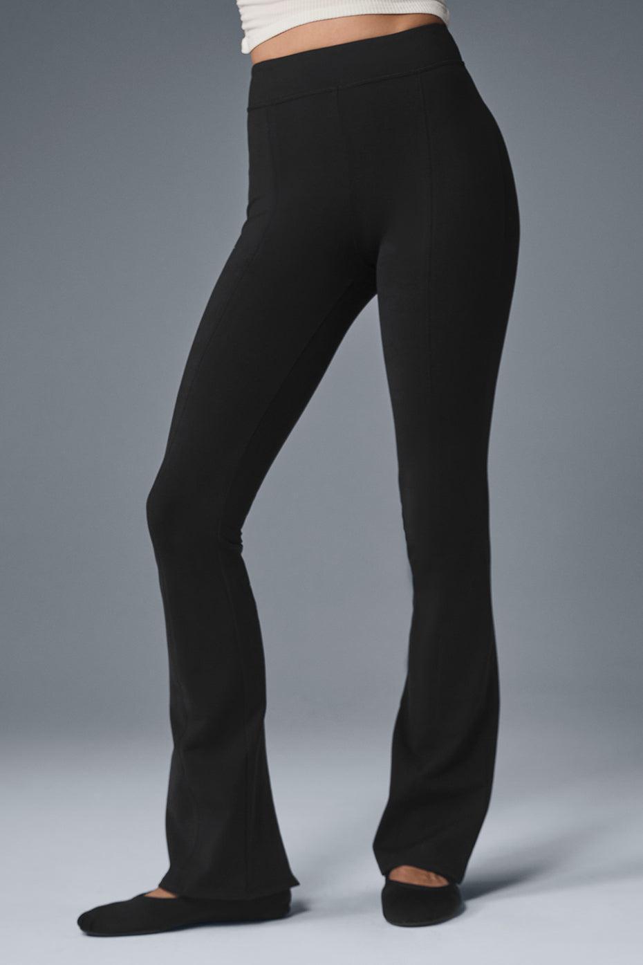 Airbrush High-Waist Kick-Back Legging - Black Female Product Image