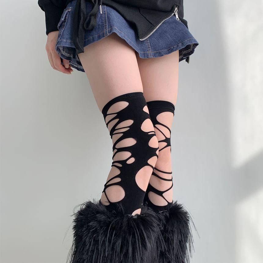 Plain Cutout Leg Warmers Product Image