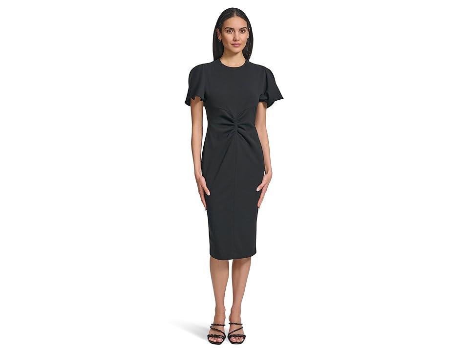 Calvin Klein Scuba Crepe Split Sleeve Sheath Women's Dress Product Image