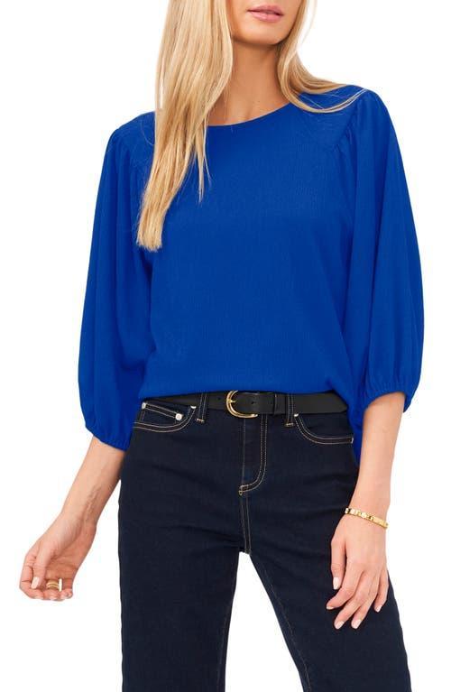 Vince Camuto Round Neck 34 Puff Sleeve Knit Top Product Image