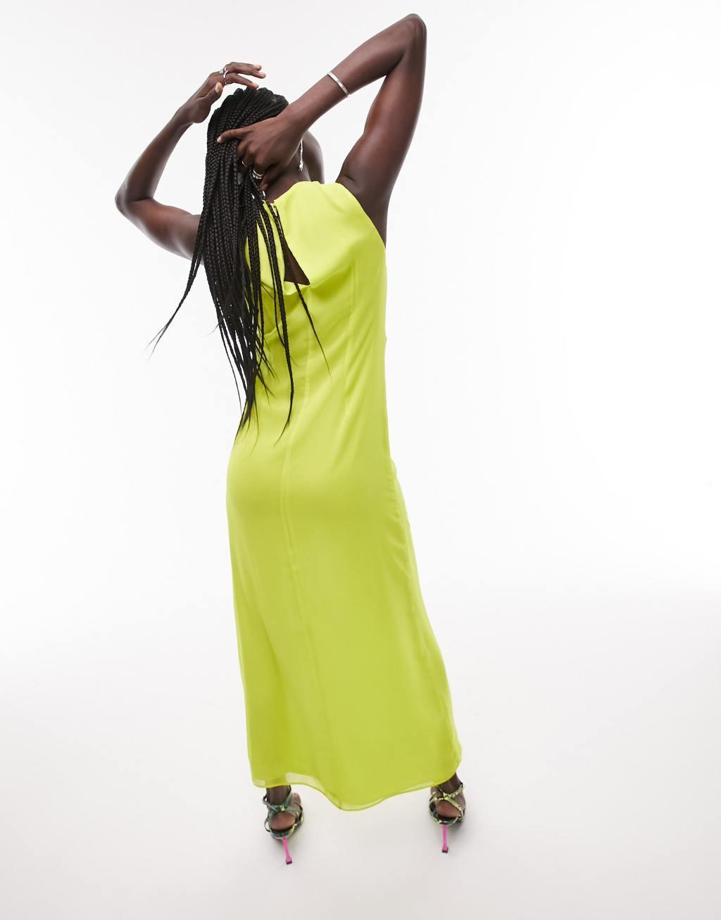 Topshop ruched cut out maxi dress Product Image