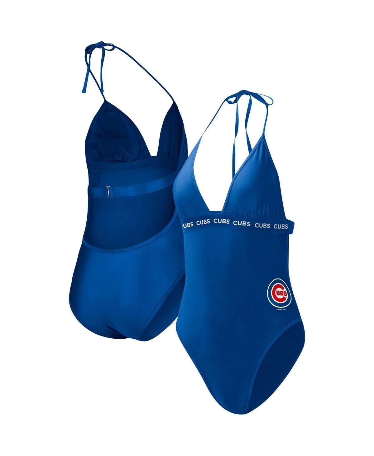 Womens G-III 4Her by Carl Banks Royal Chicago Cubs Full Count One-Piece Swimsuit Product Image