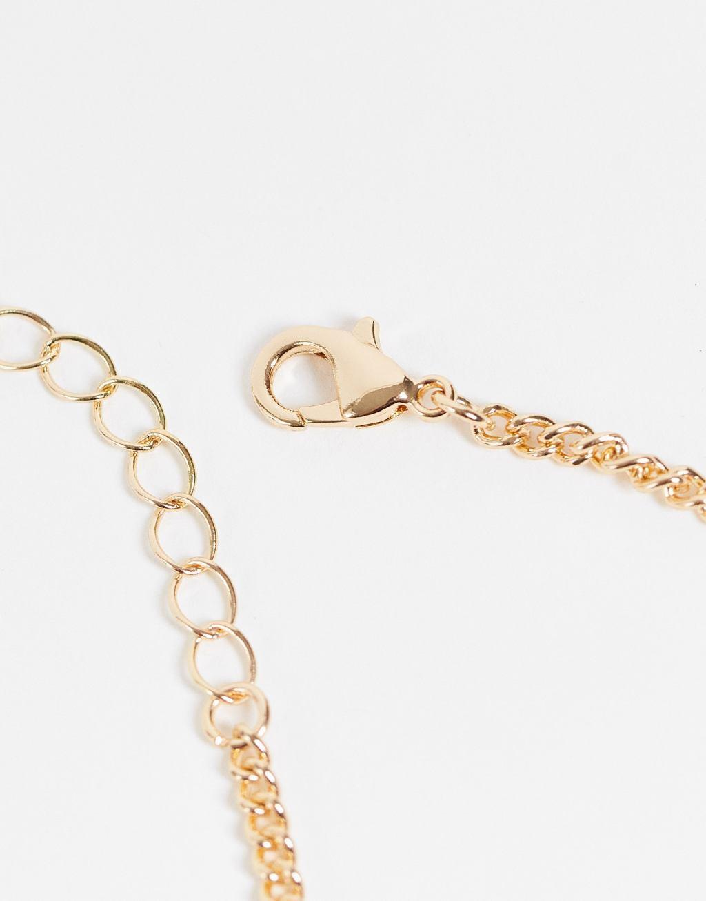 ASOS DESIGN pack of 4 fine chain bracelets Product Image