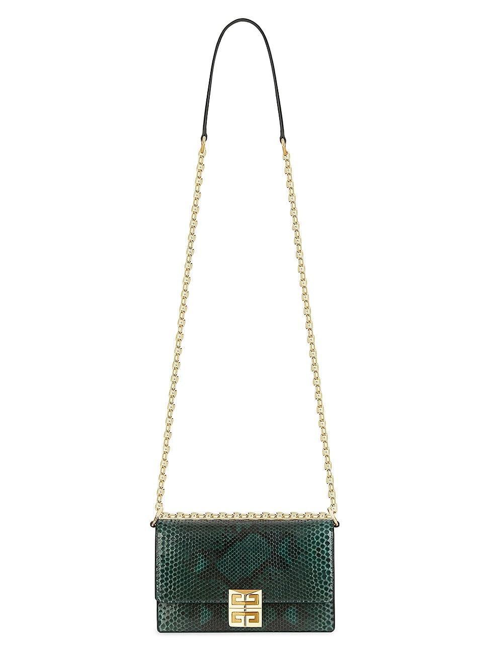 Womens Small 4G Crossbody Bag in Python with Chain Product Image