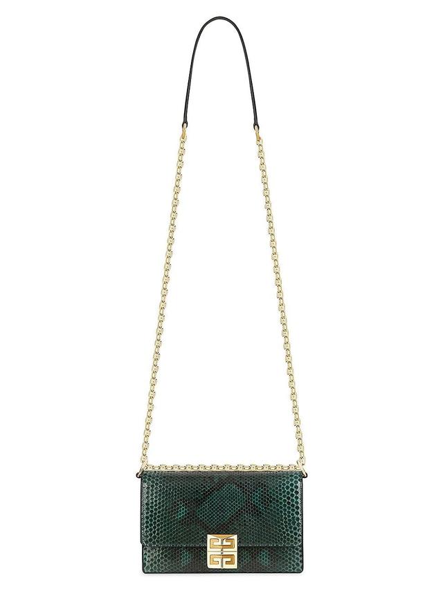 Womens Small 4G Crossbody Bag in Python with Chain Product Image