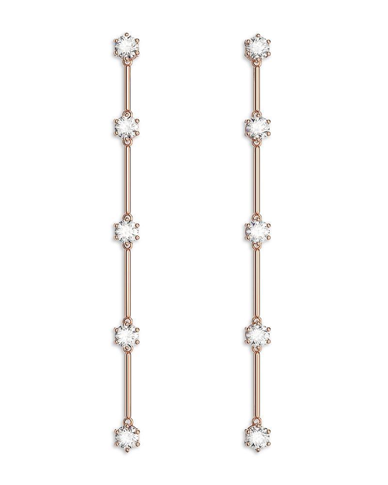 Swarovski Constella Linear Drop Earrings in Rose Gold Tone Product Image