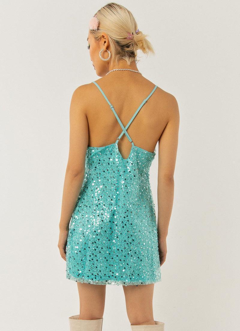 Night To Remember Dress - Sky Blue Product Image