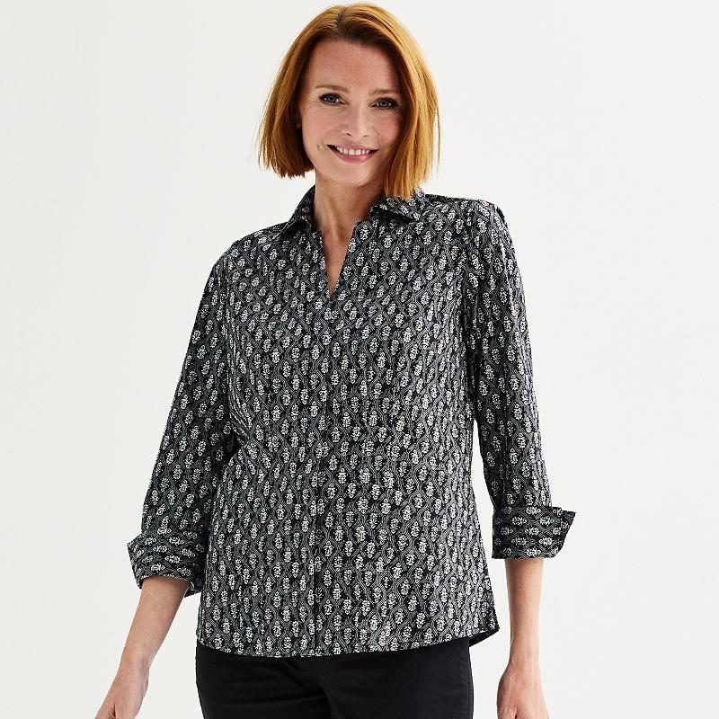 Petite Croft & Barrow Tailored Shirt, Womens Product Image