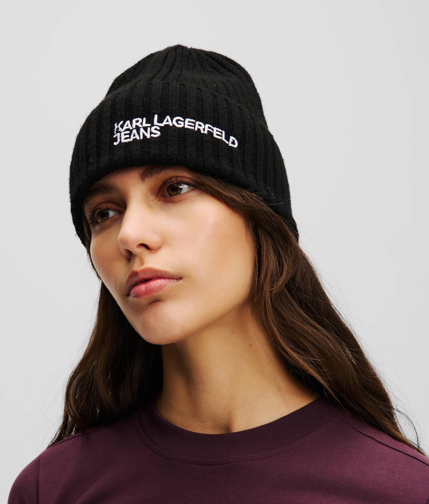 KLJ LOGO RIBBED BEANIE Product Image