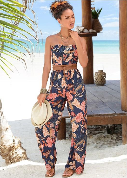 Floral Strapless Jumpsuit Product Image