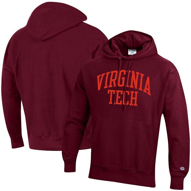 Mens Champion Maroon Virginia Tech Hokies Team Arch Reverse Weave Pullover Hoodie Product Image