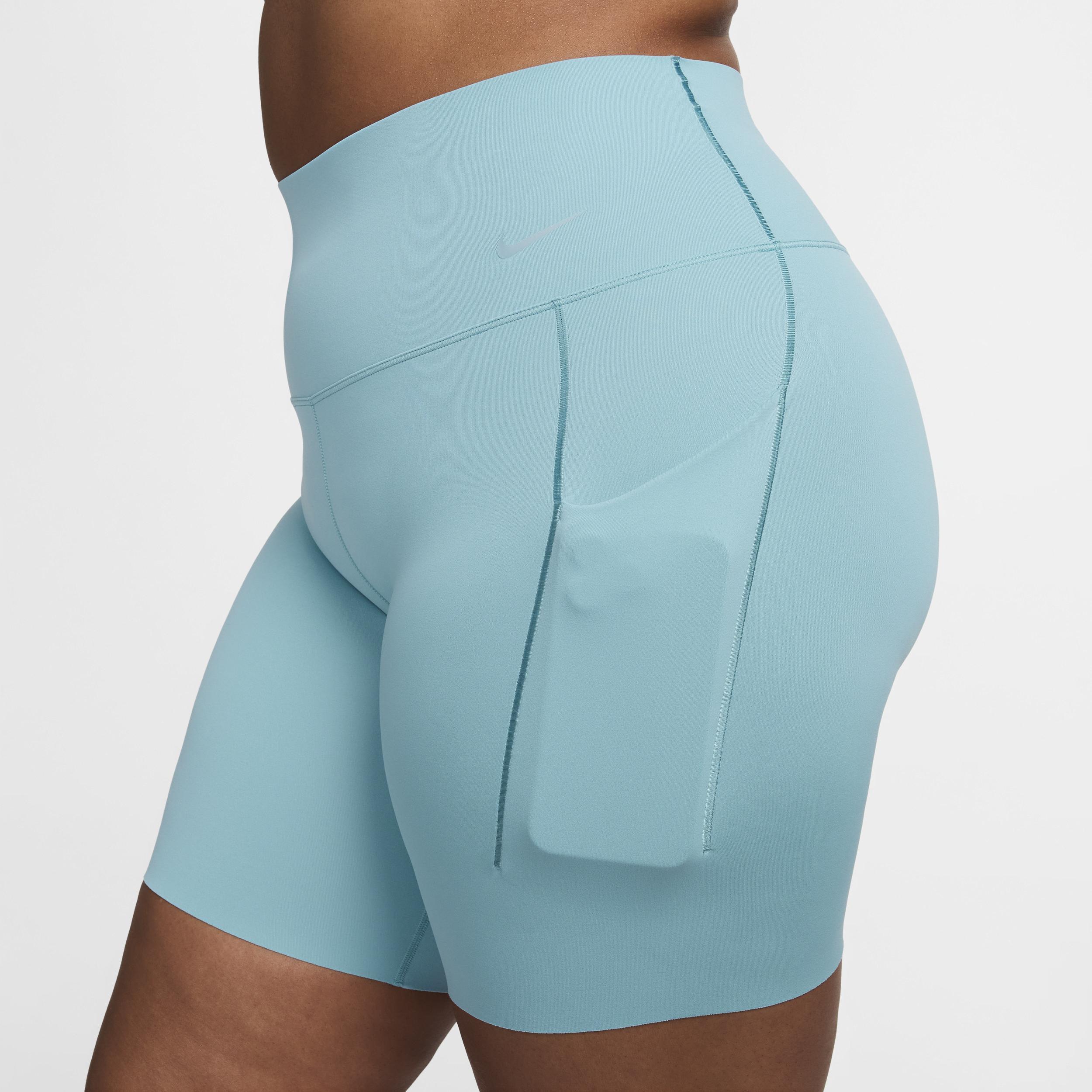 Nike Women's Universa Medium-Support High-Waisted 8" Biker Shorts with Pockets Product Image