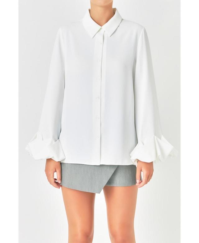 Womens Bubble Accent Dress Shirt Product Image