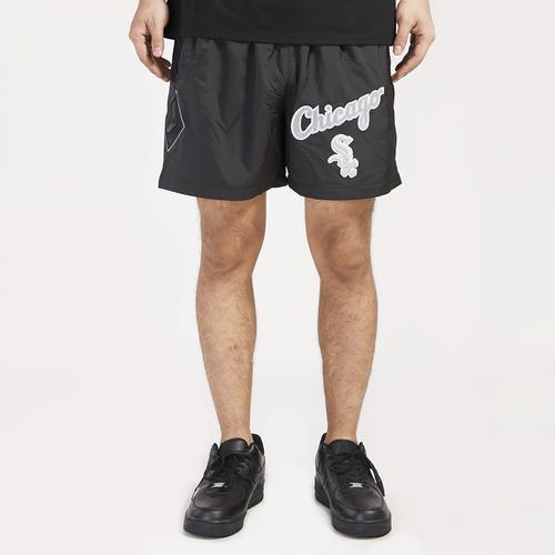 Pro Standard Mens White Sox Neutral Script TCWoven Shorts - Black/Black Product Image