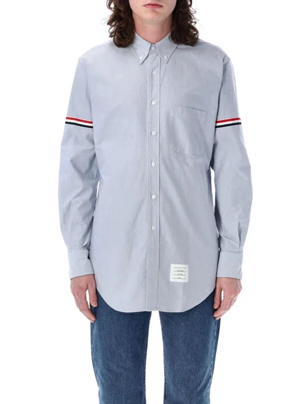 Classic Long Sleeves Button Down Shirt In Sky Blue Product Image