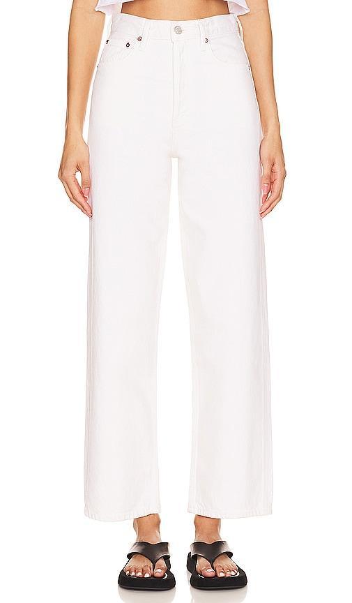 AGOLDE Ren High Rise Wide Leg in White. - size 33 (also in 25, 30) Product Image