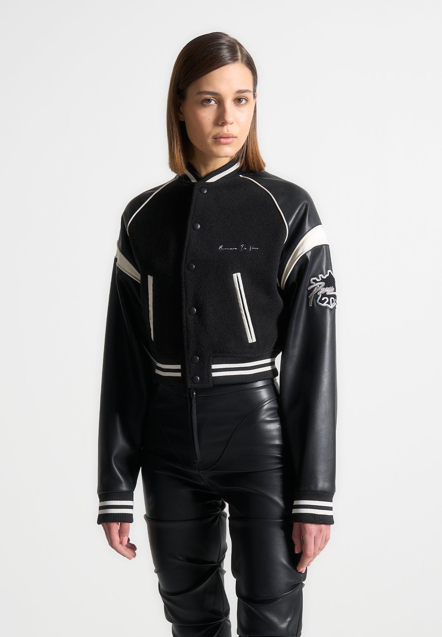 Eiffel Varsity Jacket - Black Female Product Image