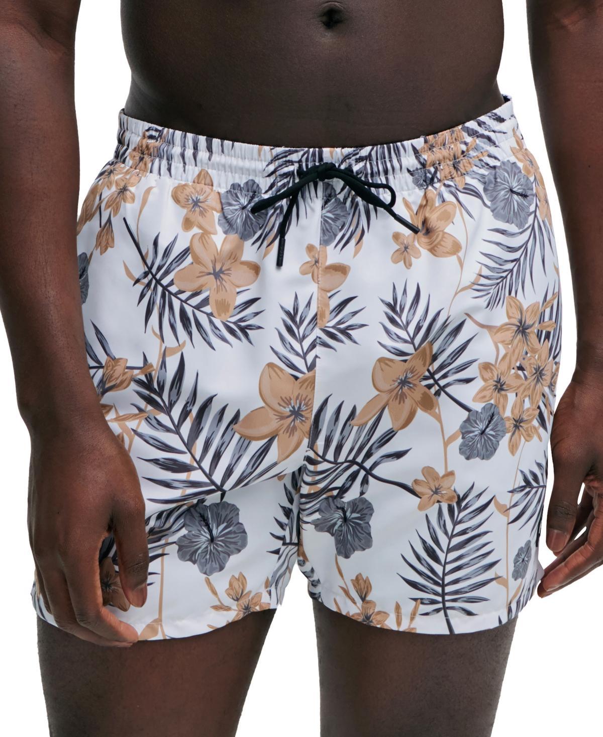 Boss by Hugo Boss Mens Tropical-Print Quick-Drying Swim Shorts Product Image