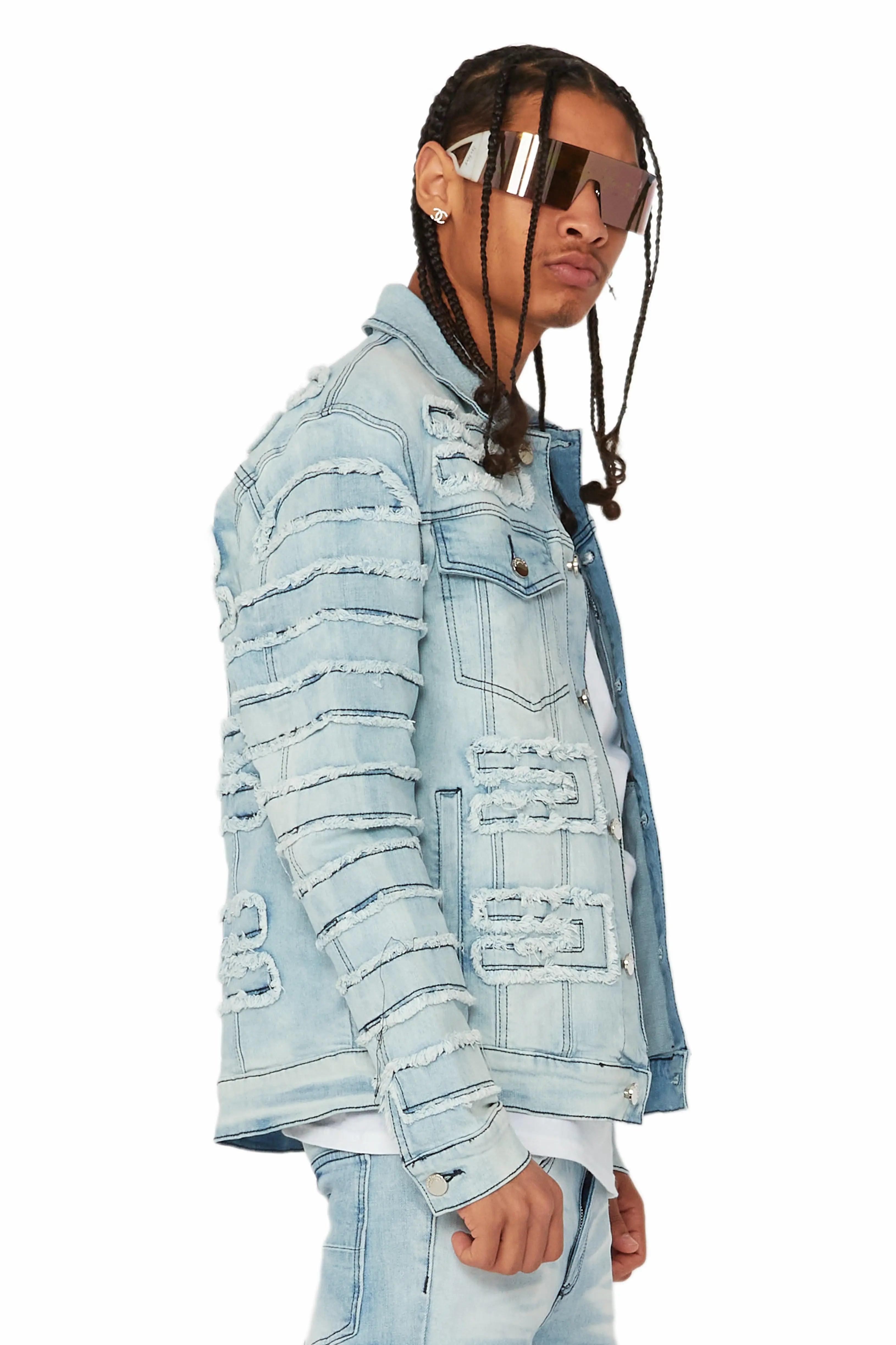 Shake Blue Denim Jacket Male Product Image