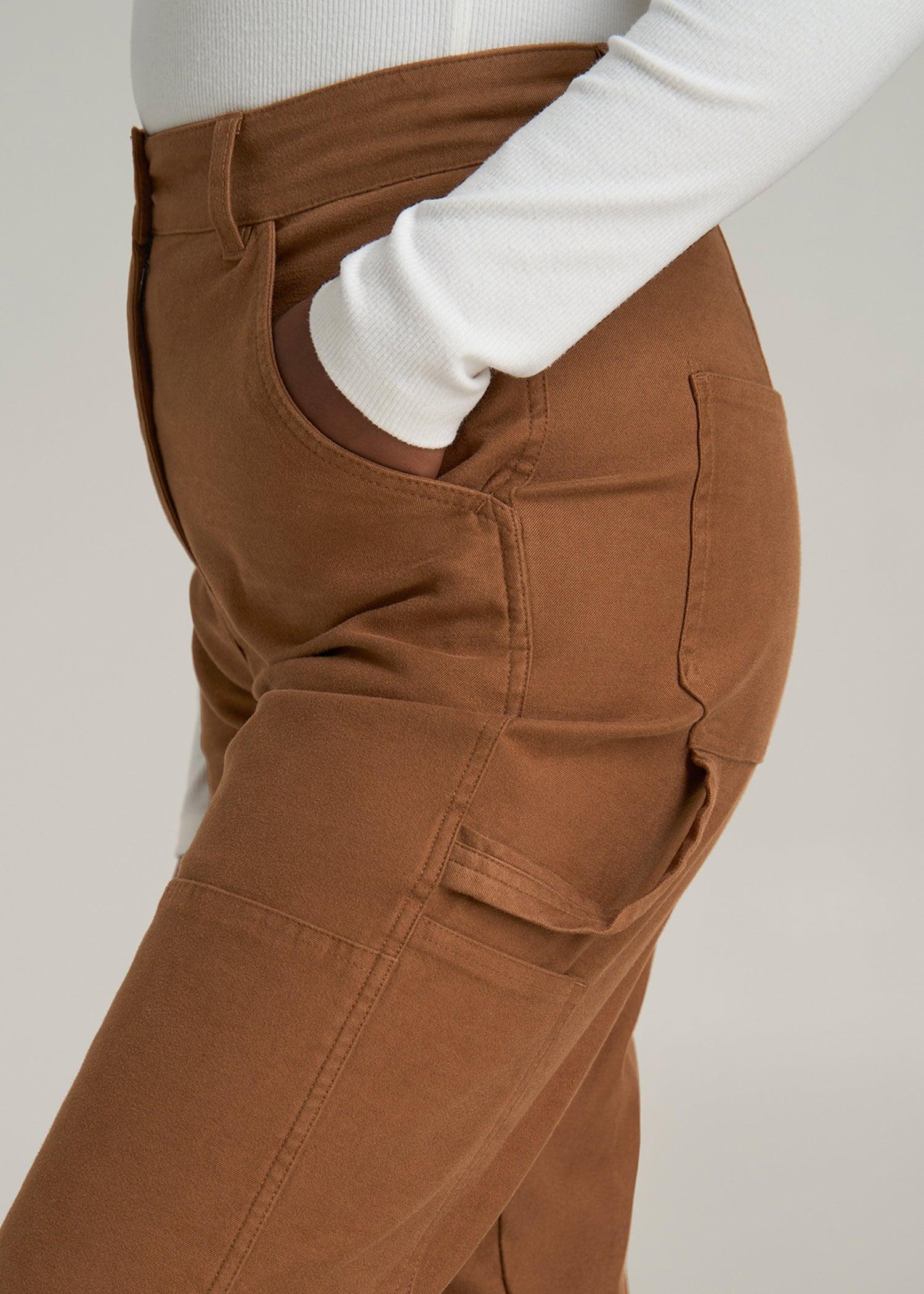 High-Waisted Carpenter Pocket Pants for Tall Women in Nutshell Product Image