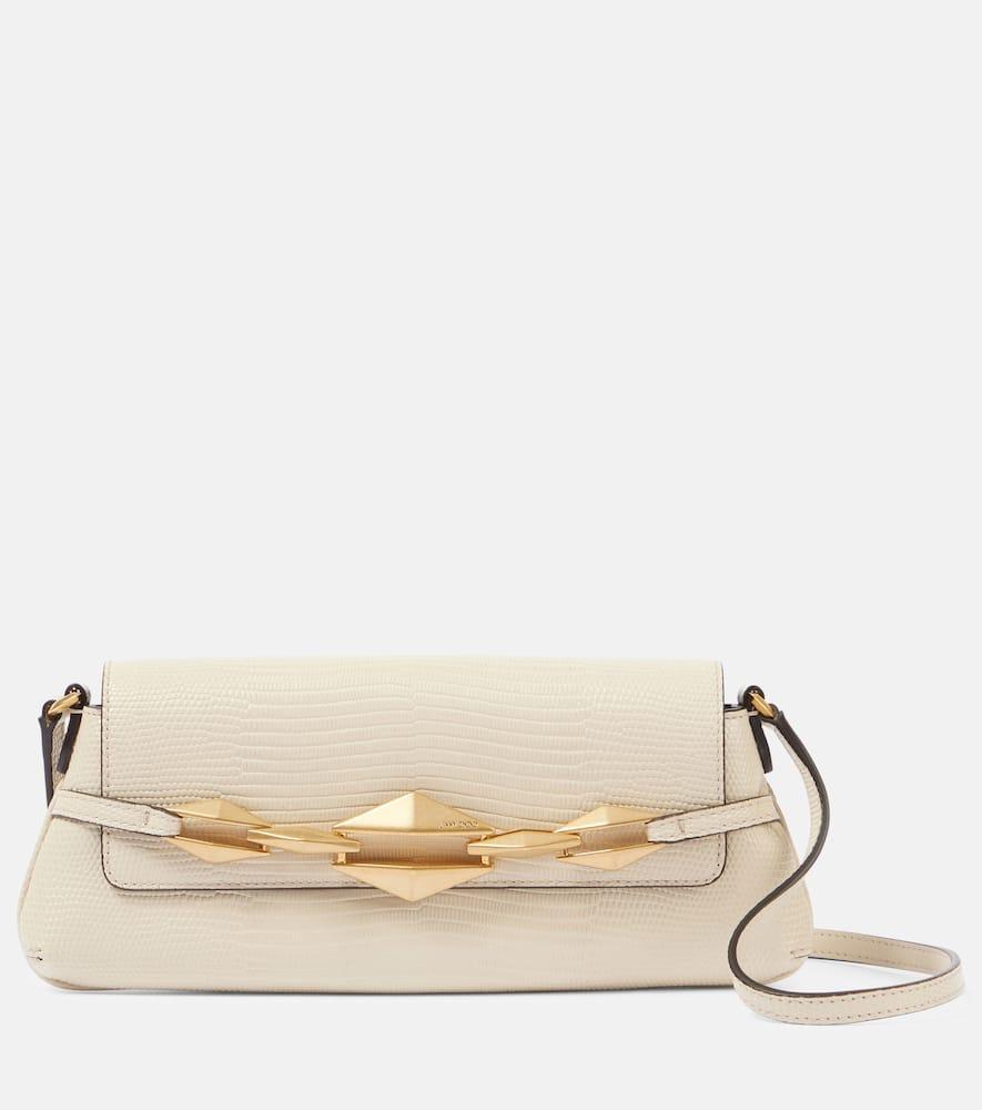 JIMMY CHOO Leather Diamond Shoulder Bag In Multicolor Product Image