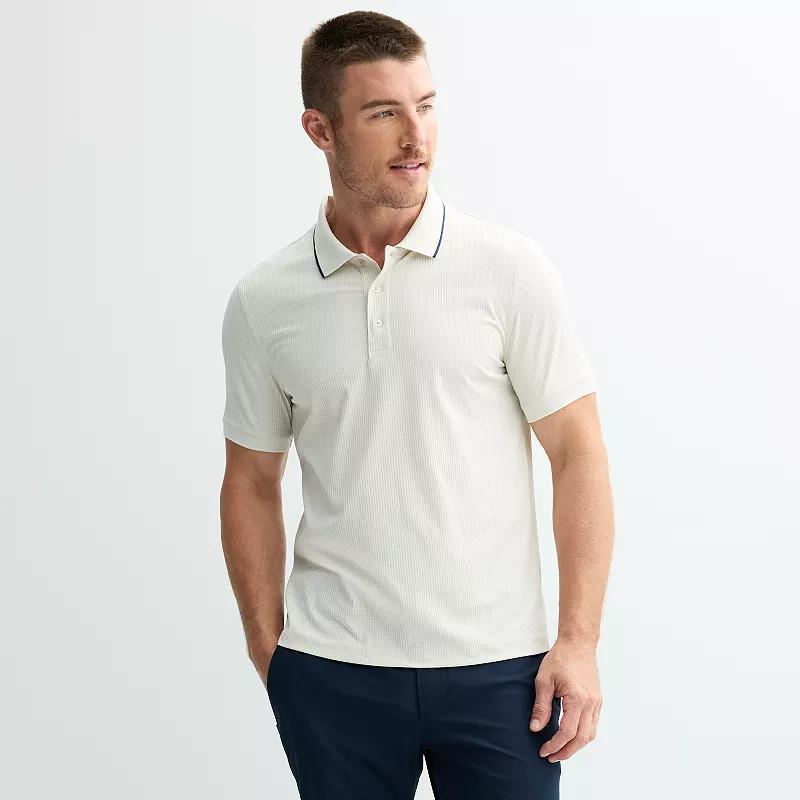 Mens FLX Ribbed Short Sleeve Polo Shirt Product Image