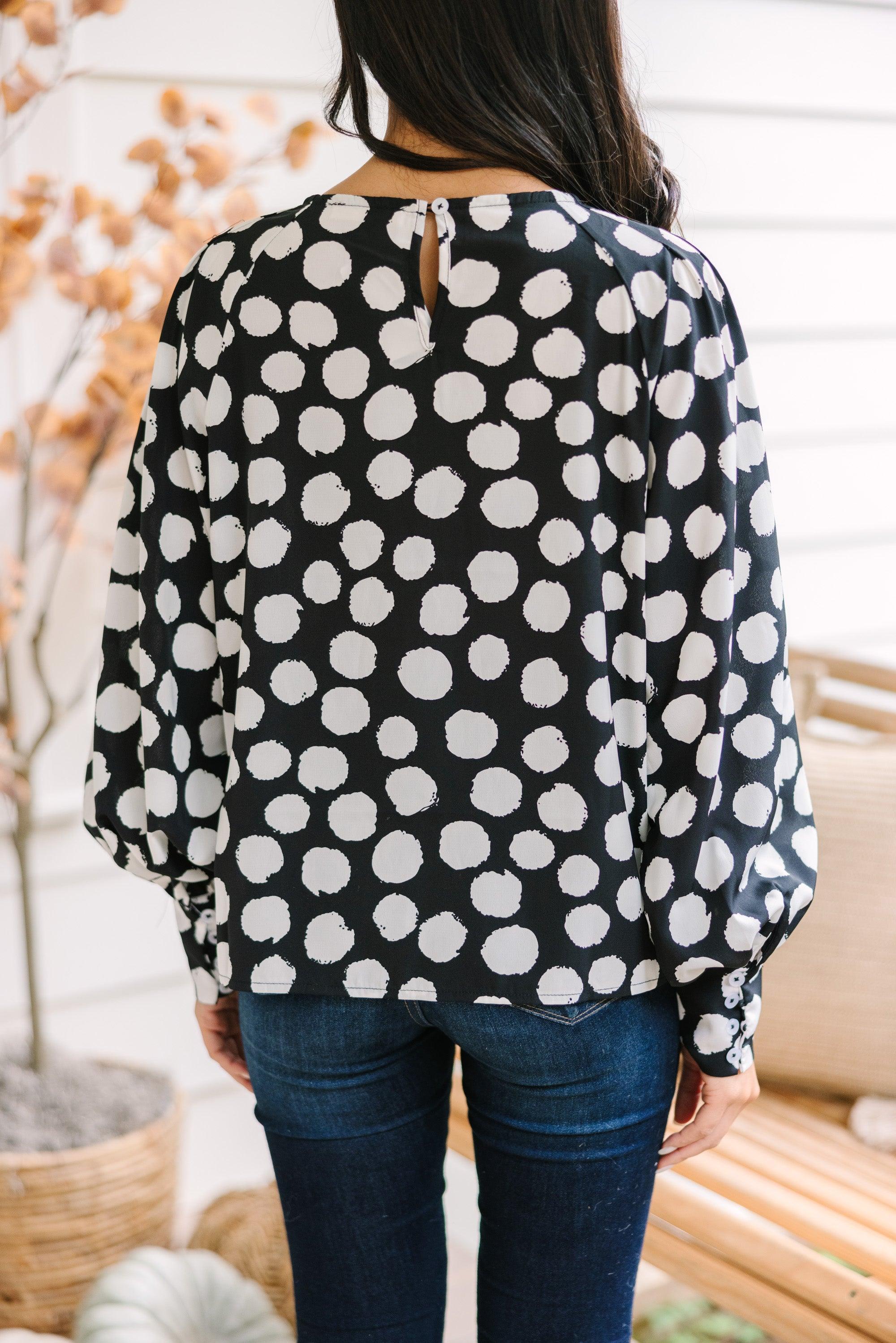 Get Together Black Polka Dot Blouse Female Product Image