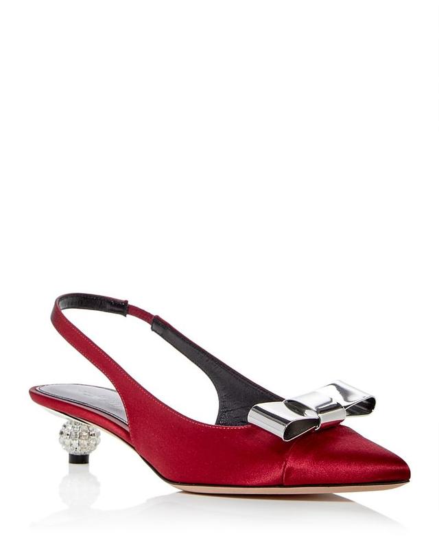 Giambattista Valli Womens Slingback Pointed Toe Bow Heels Product Image