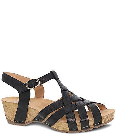 Dansko Tinley Leather Cross Straps Sandals Product Image