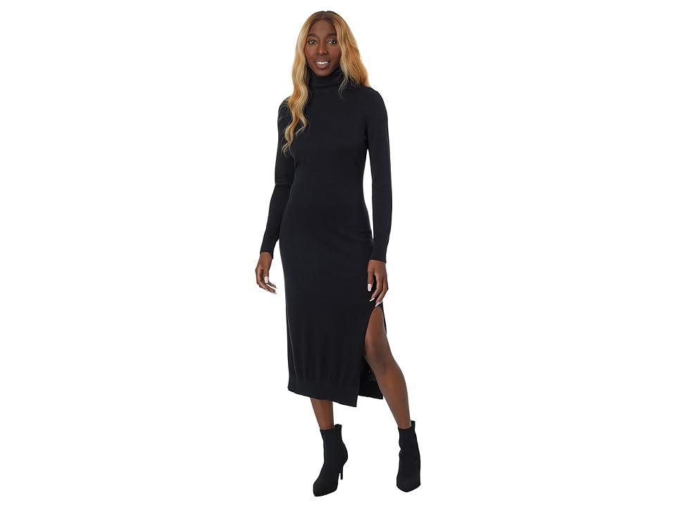 Womens Turtleneck Side-Slit Midi-Dress product image