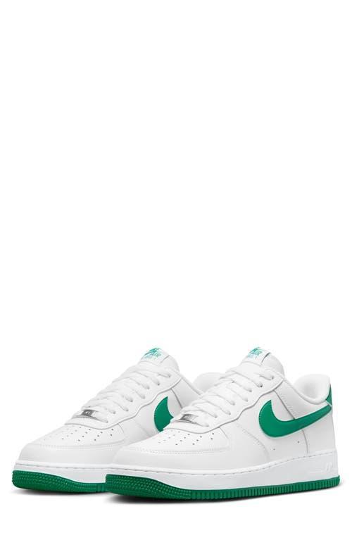 Nike Mens Nike Air Force 1 Low 07 - Mens Shoes White/Green Product Image