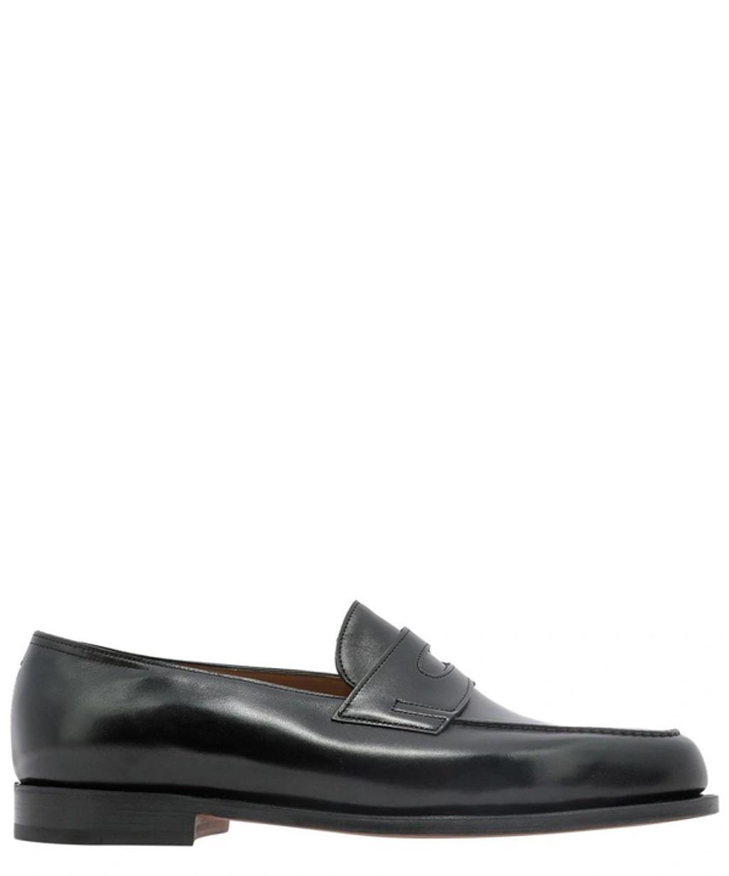 Black Lopez Leather Loafers Product Image