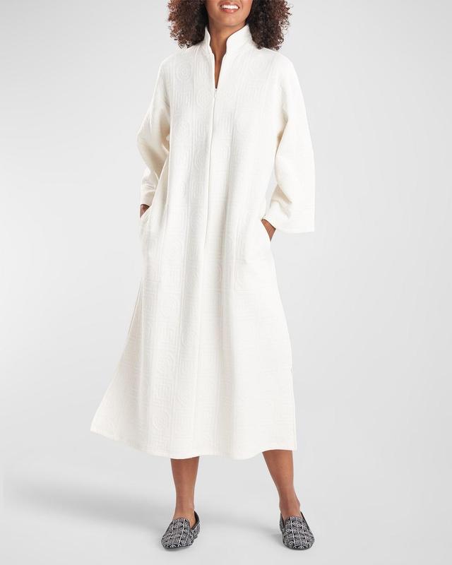 Natori Quilted Infinity Zip Caftan (Cream) Women's Robe Product Image