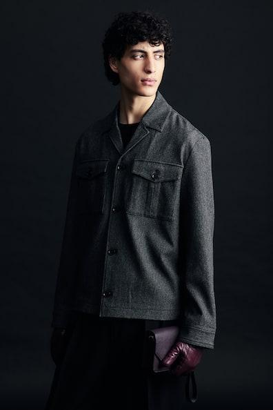 Regular Fit Twill Shacket Product Image