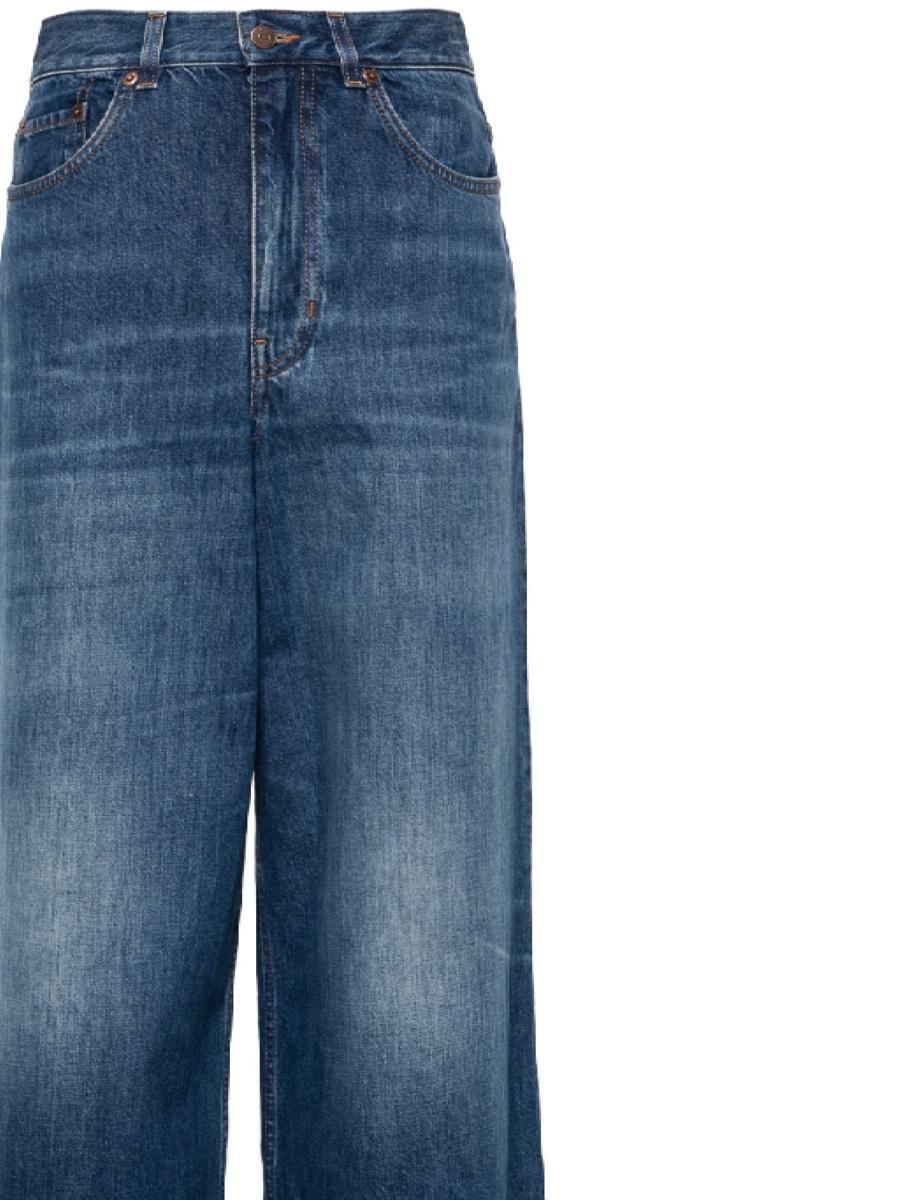 Chic Bell Denim Jean Pants For Women In Nightblue Product Image