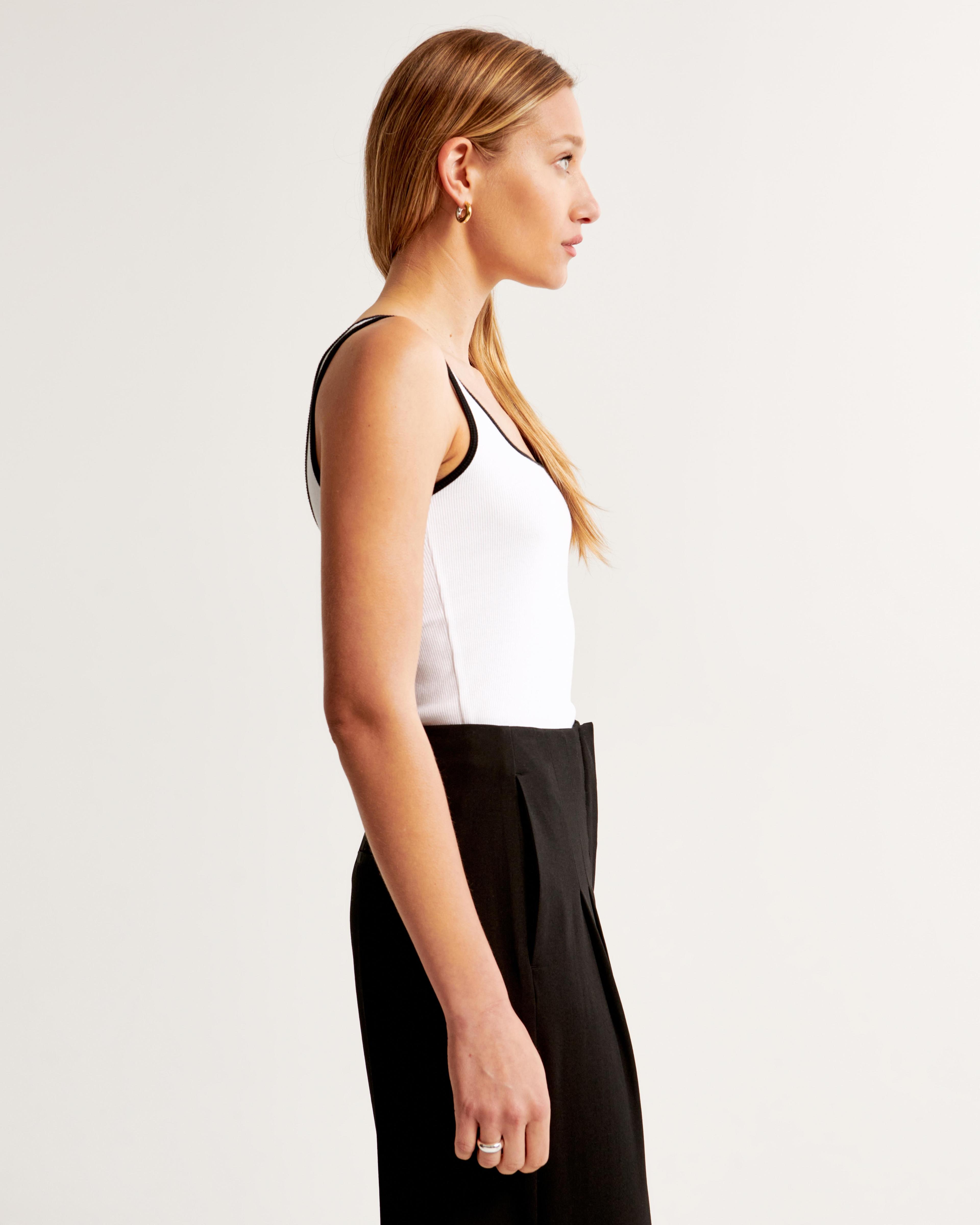 Essential Tuckable Squareneck Rib Tank Product Image